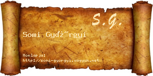 Somi Györgyi névjegykártya